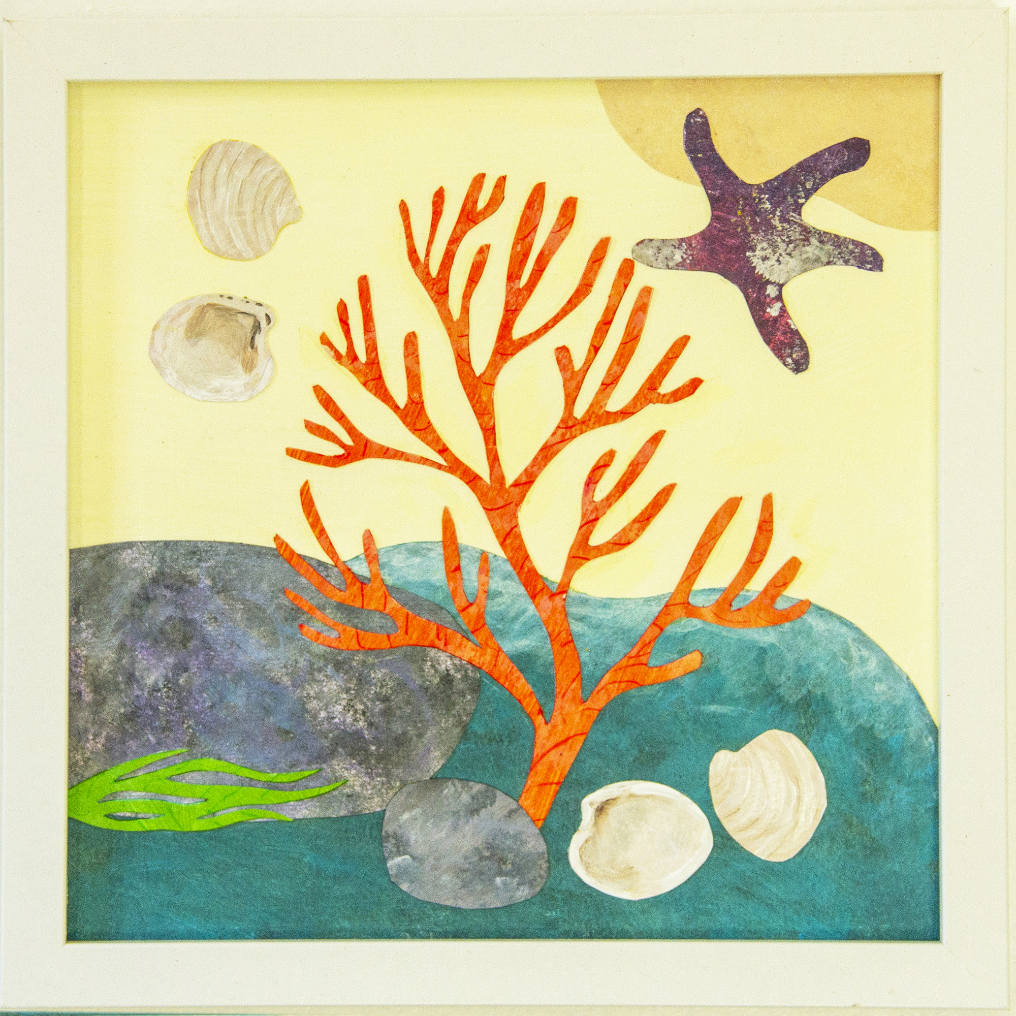 Framed tidepool collage